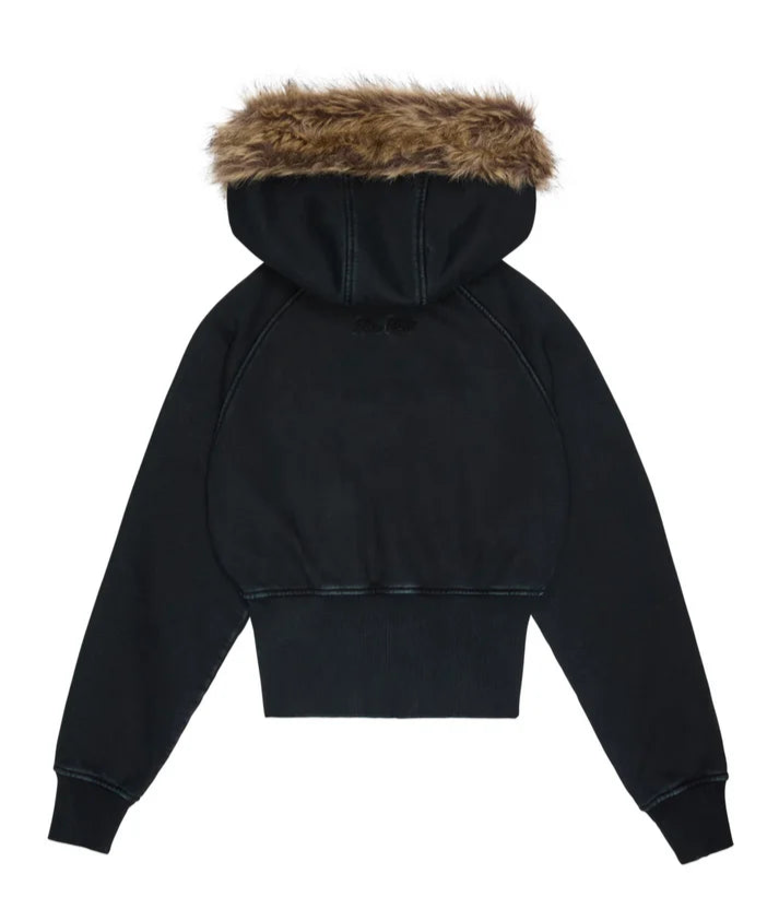 Fur Zip-Up & Sweatpants Set