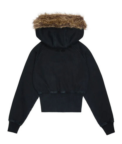 Fur Zip-Up & Sweatpants Set